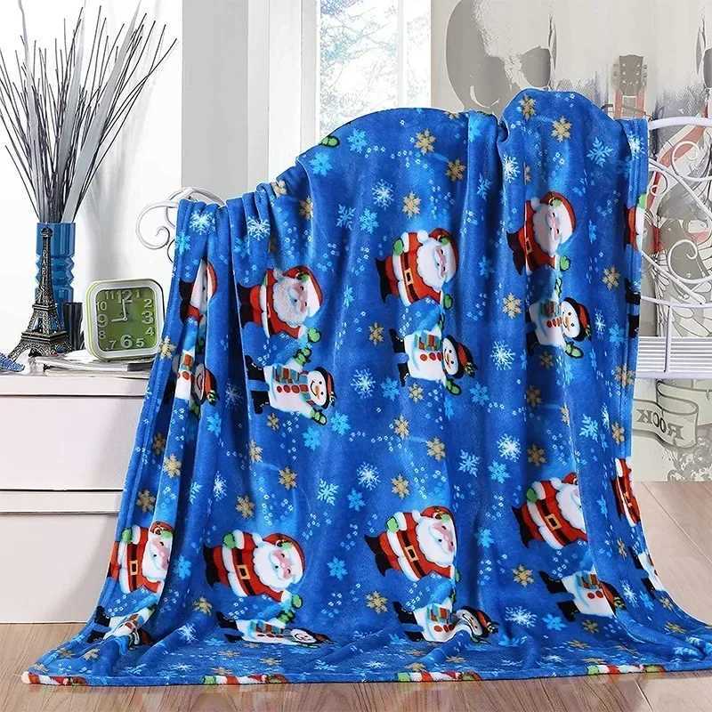 Christmas Throw BlanketFlannel Snowflake Gingerbread 2024 Xmas Fleece BlanketWinter Warm Soft Plush Blanket For Couch Sofa Bed H251216 - view 4