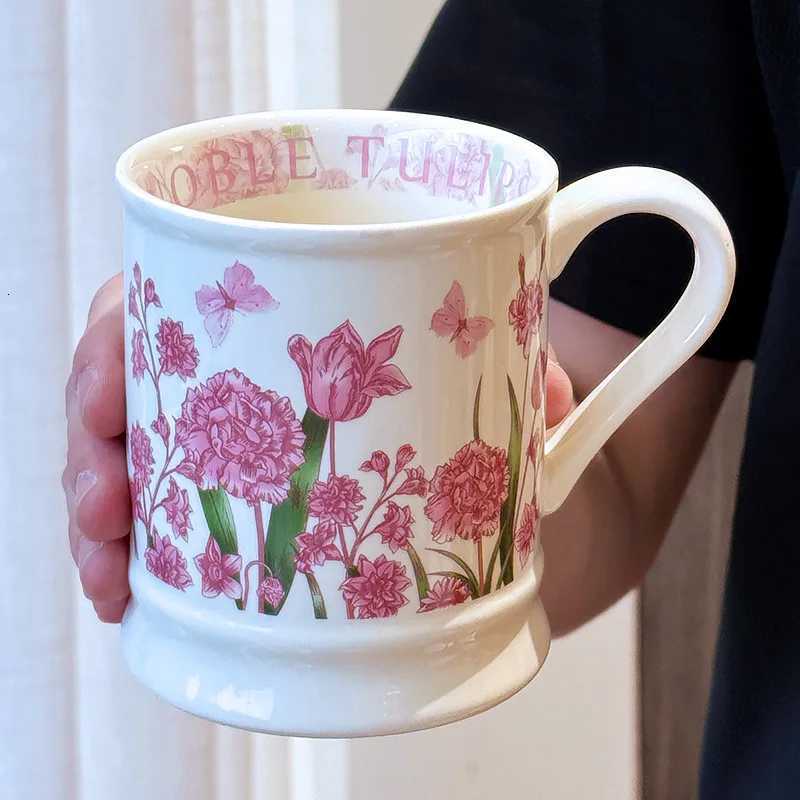 Design Cup High-end Retro Oil Painting Wind Chime g Ceramic Water Cup Tea Cups of Coffee Personali Gift Drinkware Cute gs H251215