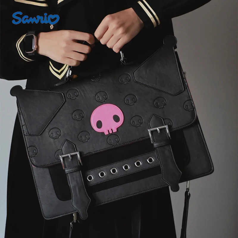 Sanrio Kuromi Crossbody Bag Cute Figure Y2K Girl Backpack Anime Adjustable Pu Shoulder Bag Large Capacity Storage Purse Gifts H251216