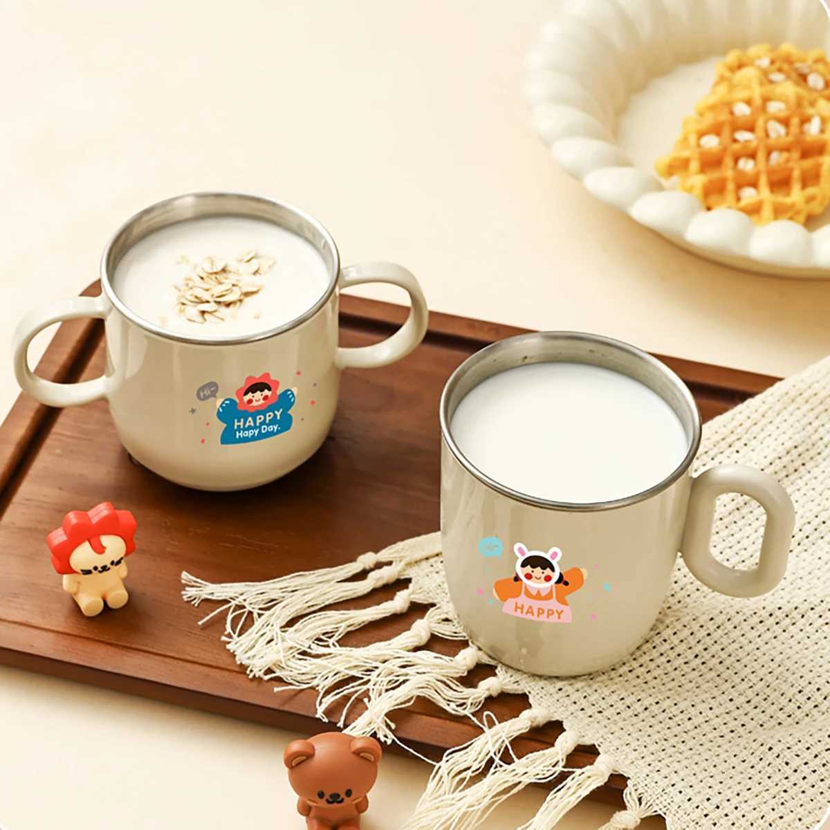304 Stainless Steel Double Wall g For Kids With Handle Mini Cute Anti Scald Drinking Cup Detachable Milk Coffee Cup Drinkware H251215