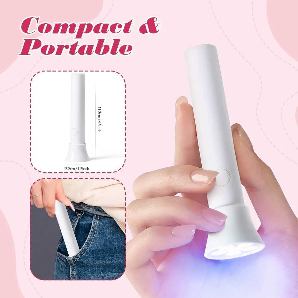 Mini UV LED Nail Dryers 18W Portable Quick Nail Drying Lamp USB Rechargeable Mini Flashlight Pen For Nail Gel Curing Salon ToolsT251216