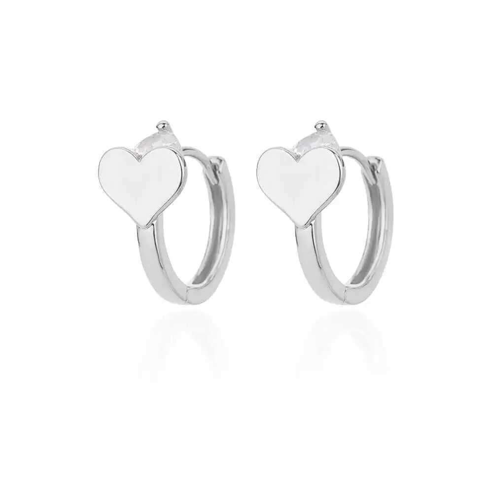StainlESS Steel Heart Earrings For Women Girls Gold Plated Hoop Earrings korean Fashion Jewelry Wedding Gifts bijoux femme G251216