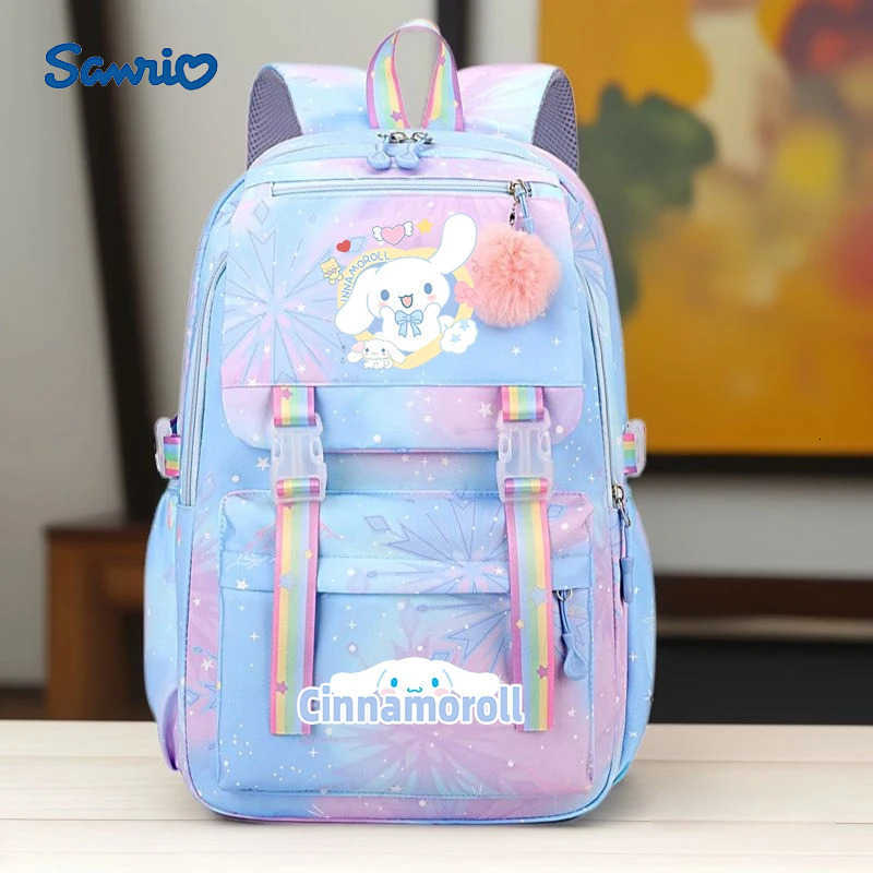 Sanrio Cinnamoroll Teen Girls Backpack Teen Travel SchoolBag Large Capacity Lightweight Kuromi Print Daypack for School or Daily Use H251216
