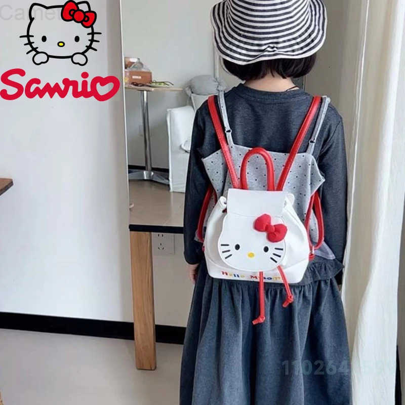 Sanrio HelloKitty 2025 New Student Backpack Fashion High Quality Pu Womens Shopping Backpack Cartoon Versatile Girl Mini Backpack H251216