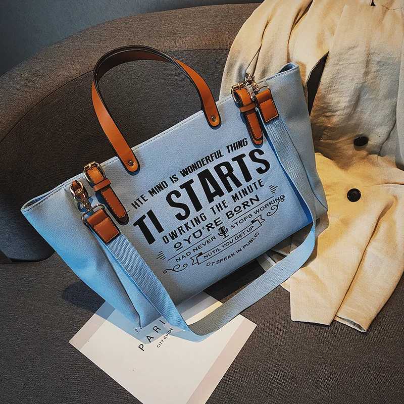 Design Crossbody Handbag Totes Female Vintage Large Capacity Messenger Bag For Women Fashion Canvas Shoulder Shopping Bag M251216