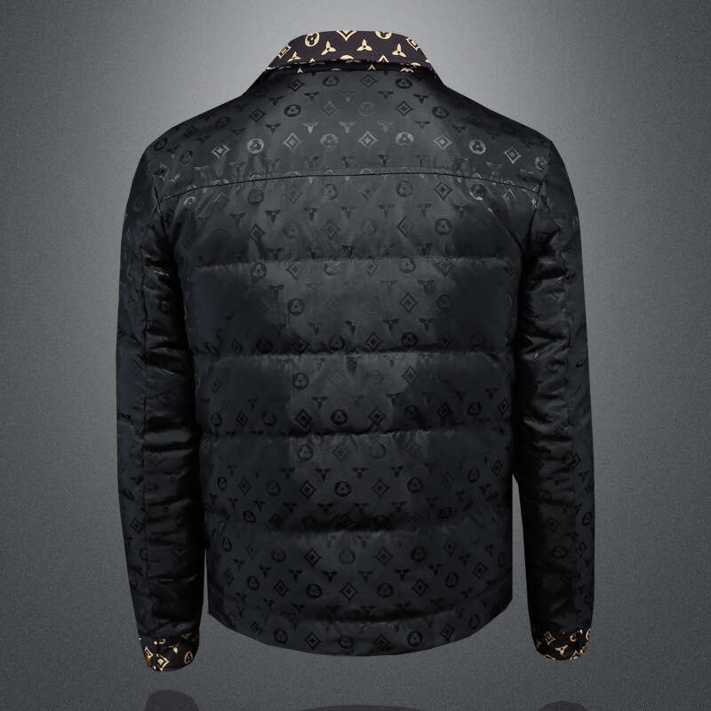 Autumn new dark flower jacket men's large size lapel casual jacket slim handsome trendy men's clothing