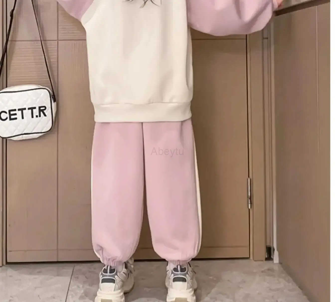 Sanrio hello kitty girls kuromi hoodie pants suit spring autumn new sportswear Sweater childrens long sleeve jacket H251216