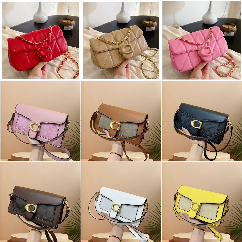 Designer Bag tabby bag Luxury Tote Girls Fashion bag Womens Top Quality Solid Color Bag with Chain Fashion Bag Real Pickup Buckle Macaron sm 111