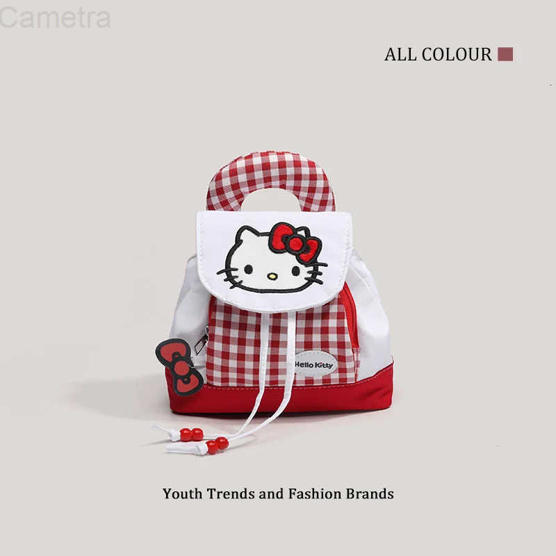 Sanrio animeHello KittyBackpackgirlNewbagdecoratestudentPortableHigh appearanceLarge capacityinsAccessoriesGift H251216