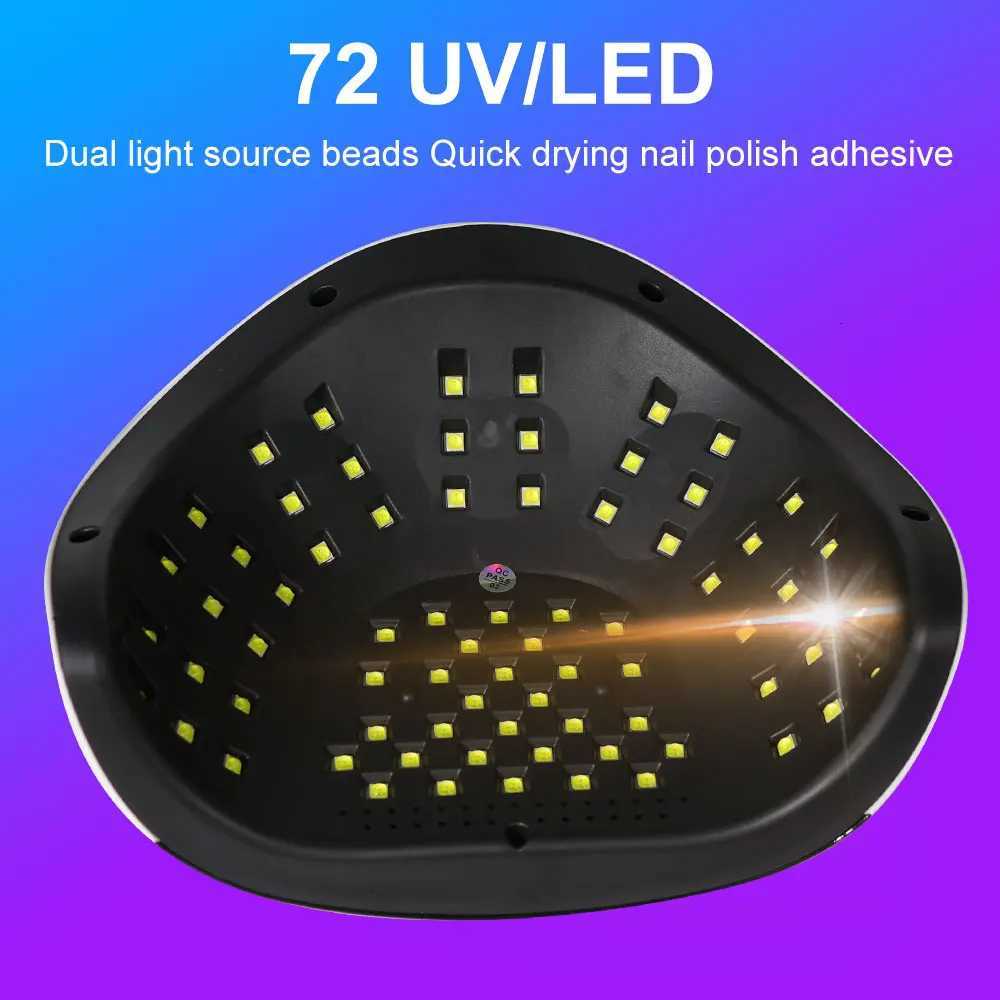 72 LED Nail Art Lamp LED UV Nail Dryer Nail Art Machine For Curing Gel Polish Nail Light With Automatic SensorT251216