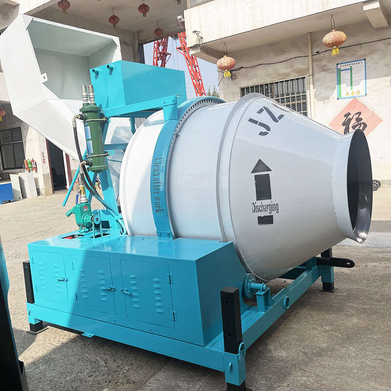 Skid Steer Mounted Concrete Mixer Attachment Hydraulic Drive for Versatility in Compact Construction Work