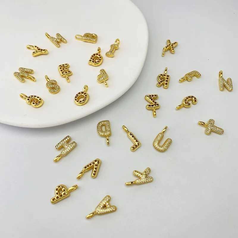 Stainless Steel Gold Plated 26 Letters Name Necklace Zircon Pendant Necklace M251216