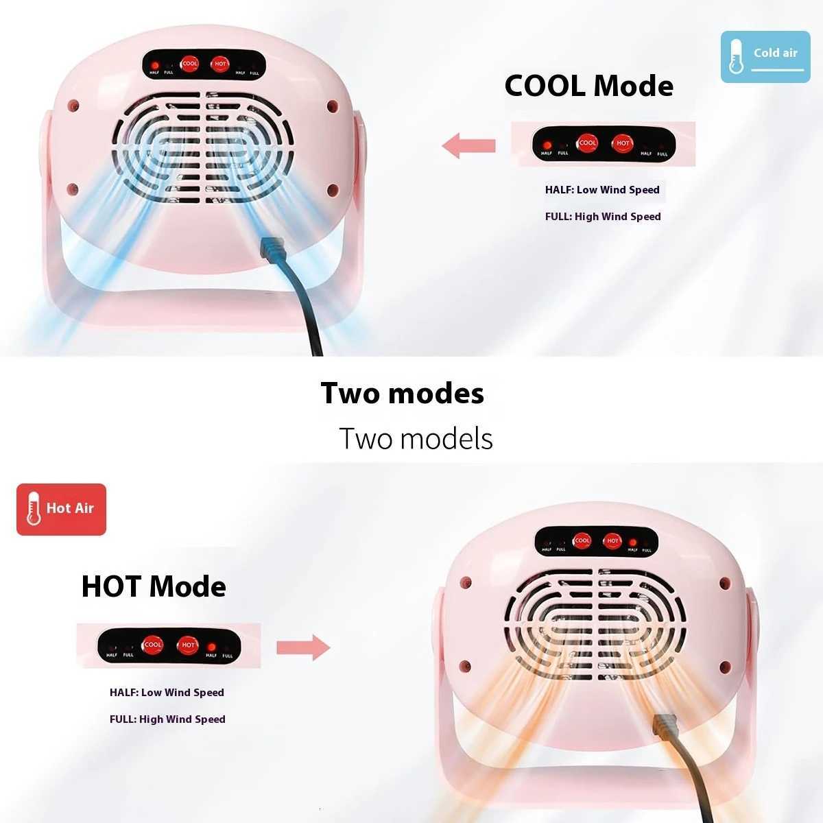 Gel Nail Polish Dryer 180 Rotating Nail Dryer Machine Hot Cold Blower for Quick Drying Nail Art Portable Hand Foot Nail CareT251216