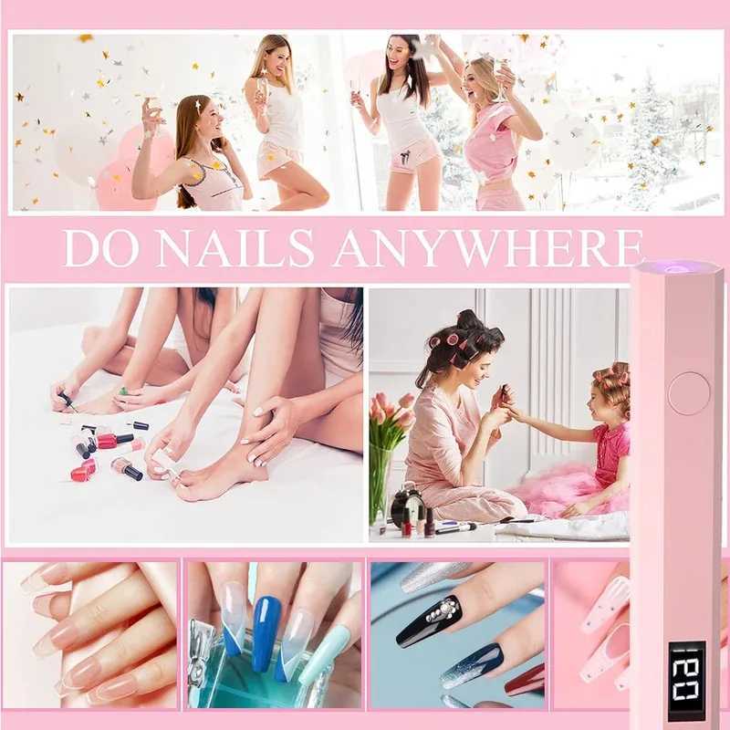 YIKOOLIN Convenient Handheld Nail Dryer Lamp UV/LED Nail Curing All Gel Polish Nail Art Tool Rechargeabl Nail LampT251216
