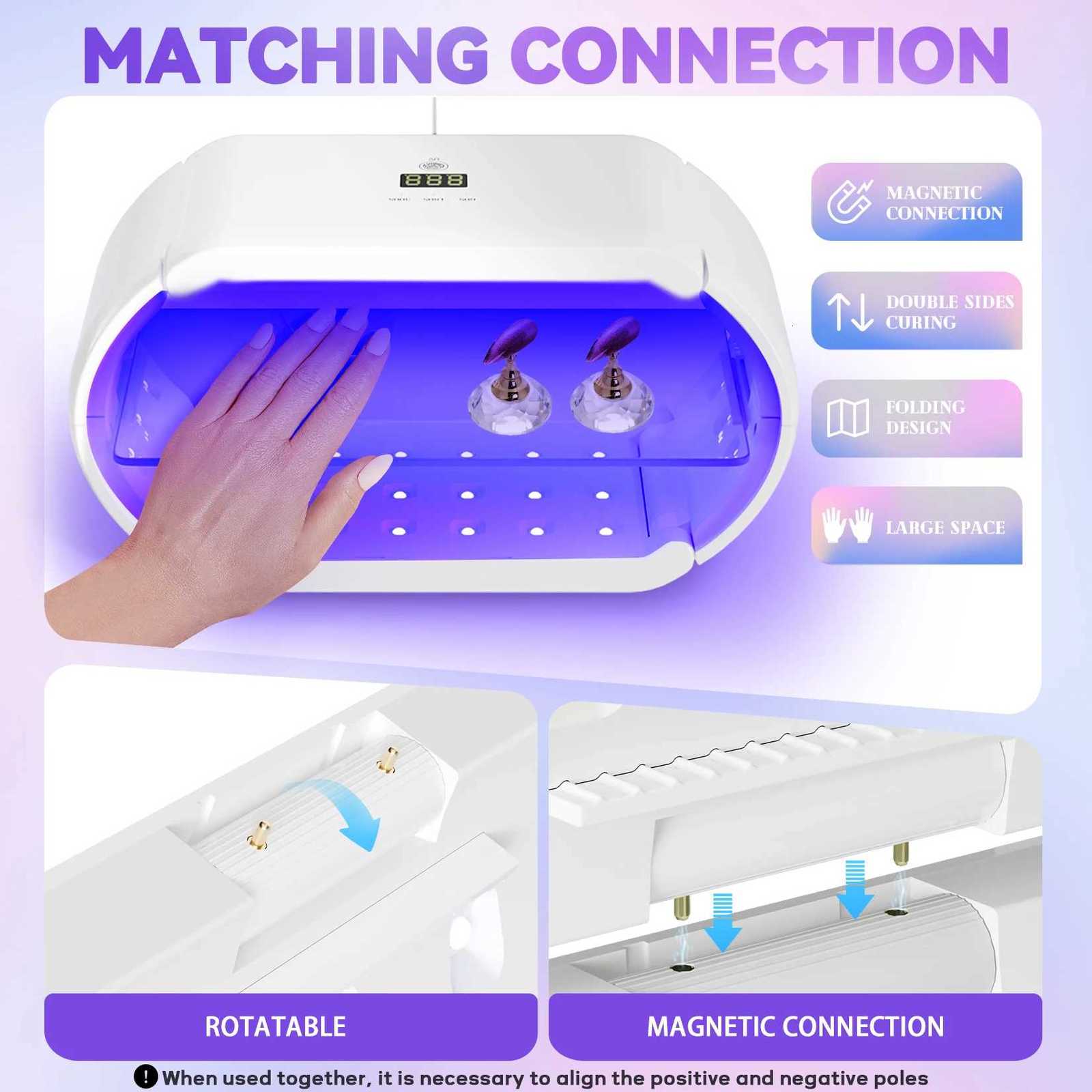 Double Sided UV Lamp for Resin Curing US Plug Foldable Portable Fast Curing UV Resin Lamp for Resin Mold DIY Decorative JewelryT251216