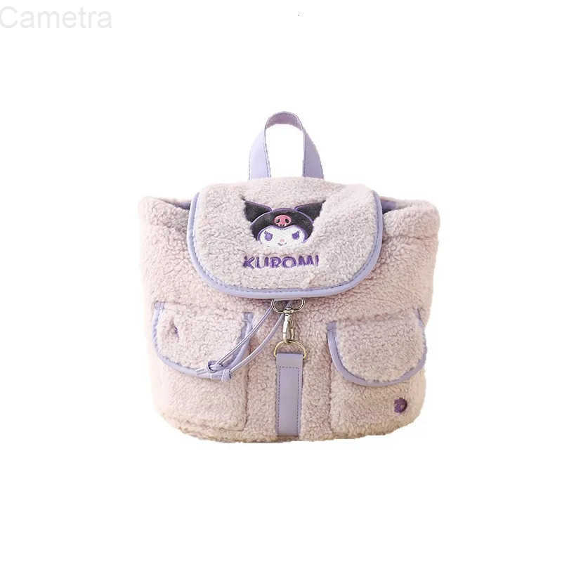 Sanrio Anime Hello Kitty Cinnamoroll My Melody Kuromi Large Capacity Plush Backpack Kawaii Portable Drawstring School Bag Gift H251216