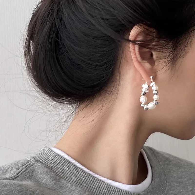 925 Sterling Silver Earrings for Women Pearl Stone Sexy Girl Fashion Trendy Jewelry Gift Party Wedding pendientes G251216