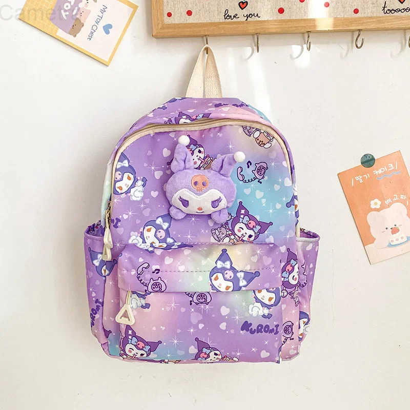Sanrio Kuromi Child Hello Kittys Backpack New School Bag Cute Cartoon Large Capacity Cinnamoroll Packet Anime Figure Kawaii H251216
