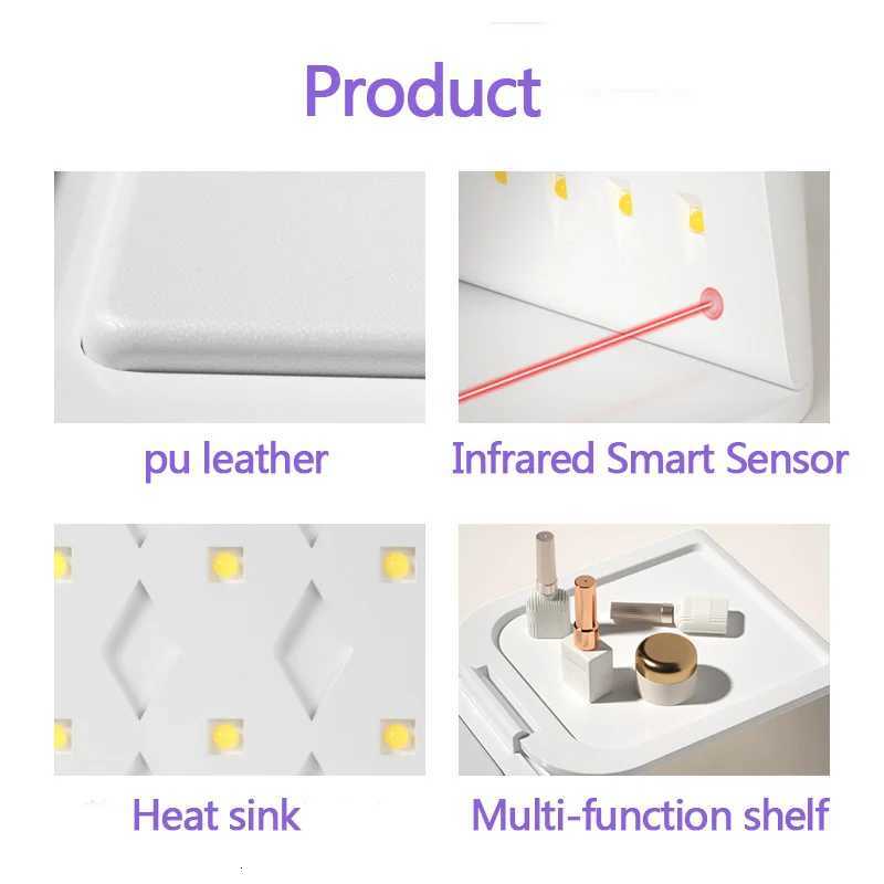 228W Nail Lamp With Hand Rest Pillow Holder UV LED Lamp Professional Gel Nail Dryer Nail Polish High-power Drying Manicure ToolsT251216