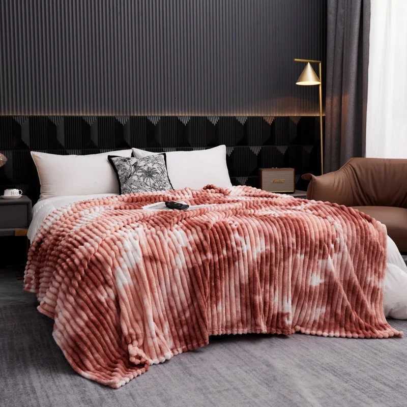 High Quality Blanket for Beds Tie Dyeing Warm Manta Single/Queen/King Flannel Fleece Thow Blanket Thick Warm Plaids Sofa Blanket H251216 - view 7