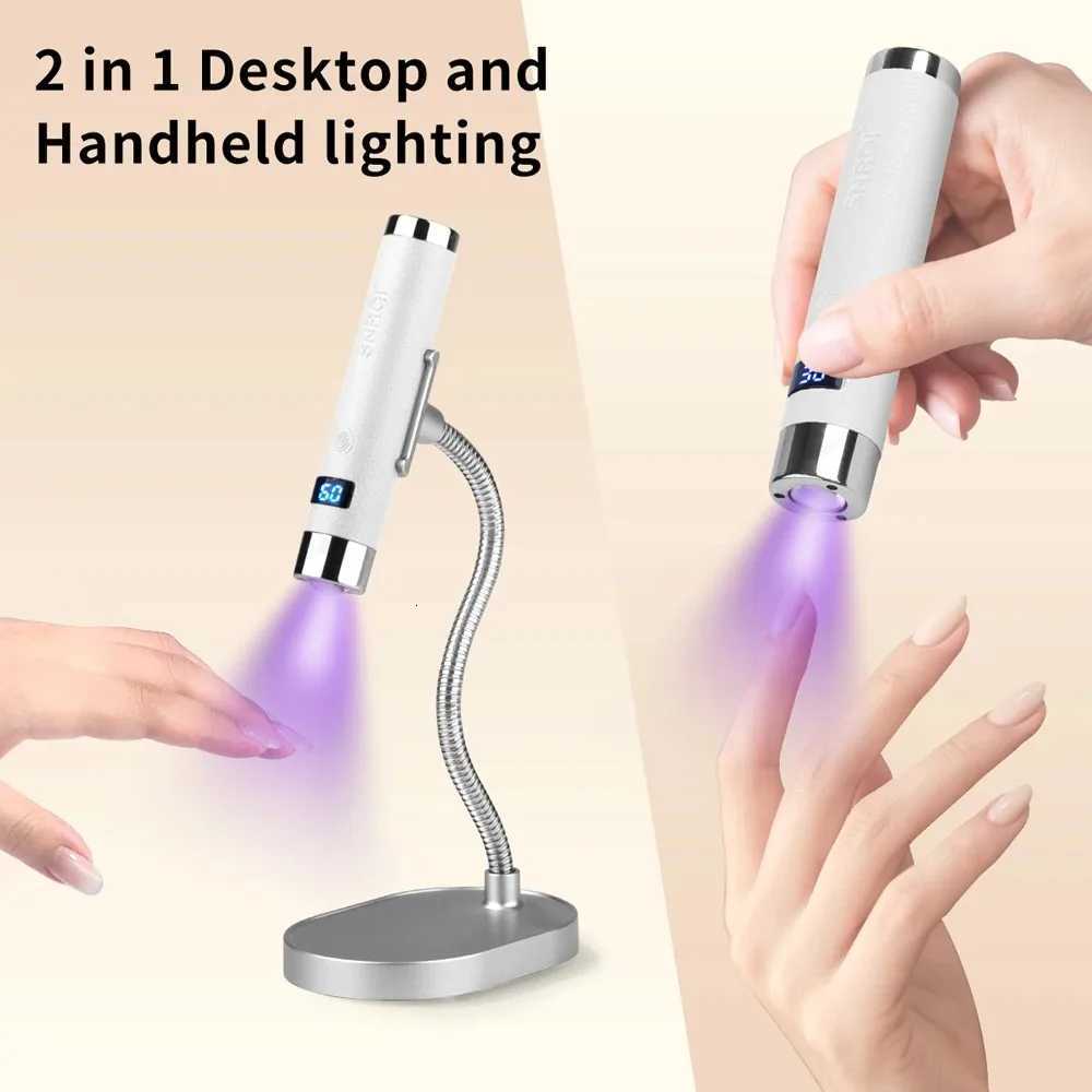 Mini UV LED Nail Lamp with Ai Sensor Desk Handhold Drying Lamp Cordless Portable Nail Dryer for Gel Nails Manicure Salon ToolsT251216