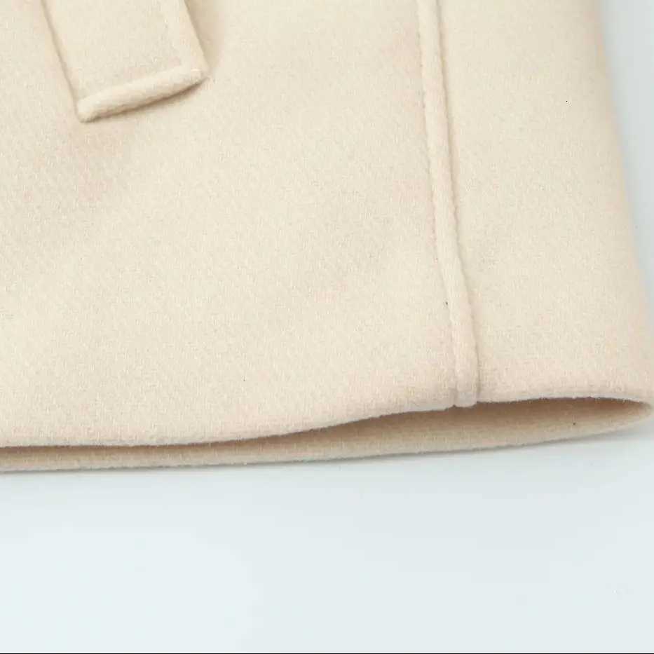 DiYiG WOMAN 2025 winter new fashion solid color short coat retro long sleeve chic lapel button coat Outerwear MujerT251216