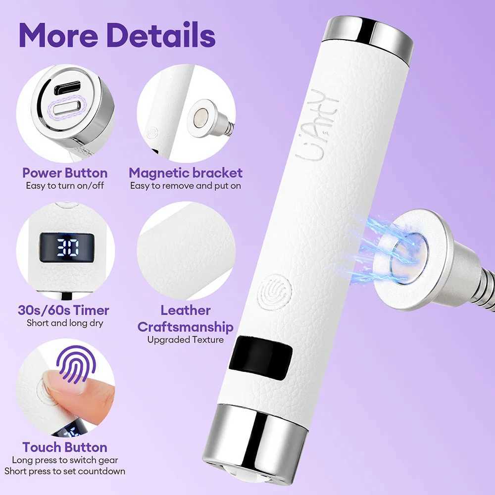 Mini UV LED Nail Lamp Desktop Handheld Drying Light Nail Art Stand Lamp Nail Gel Polish Quick Dry Nail Art Dryer Manicure ToolT251216
