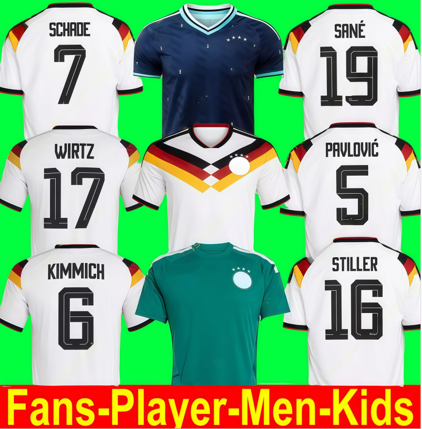 2026 27 Germany soccer jerseys WIRTZ PAVLOVIC WOLTEMADE KIMMICH Fans Player 2026 World Cup shirts Men Kids Kit Set