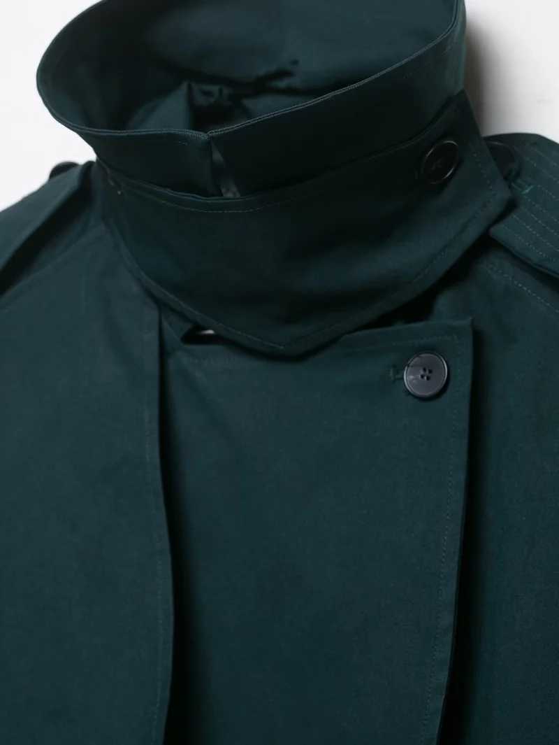 ETJ 2025 autumn winter new womens ZW series fashion street British style epaulettes decorated loose long trench coatT251216