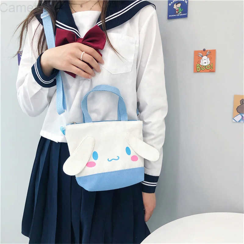 Sanrio Kawaii Cinnamoroll Pom Purin Shoulder Bags Cute Cartoon Messenger Bags Students Backpacks Handbags Children Christmas Gifts H251216