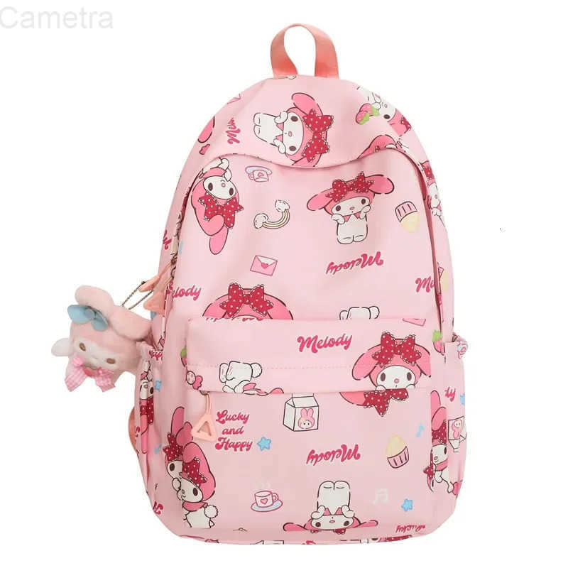 Sanrio My Melody Backpack New Cute Cartoon Large Capacity Light Kids Girls Clothes Student Bag Fashion Girl Childrens Clothing H251216