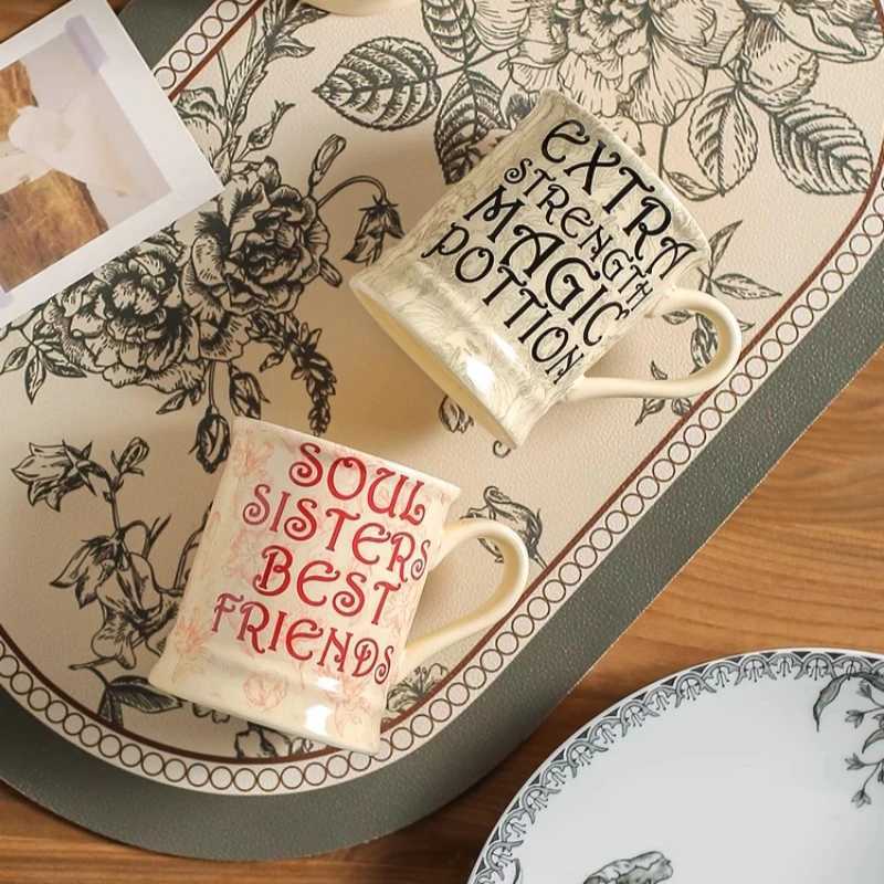 French Vintage g Girls Ceramic gs Design Gift High Value Coffee Cups H251215