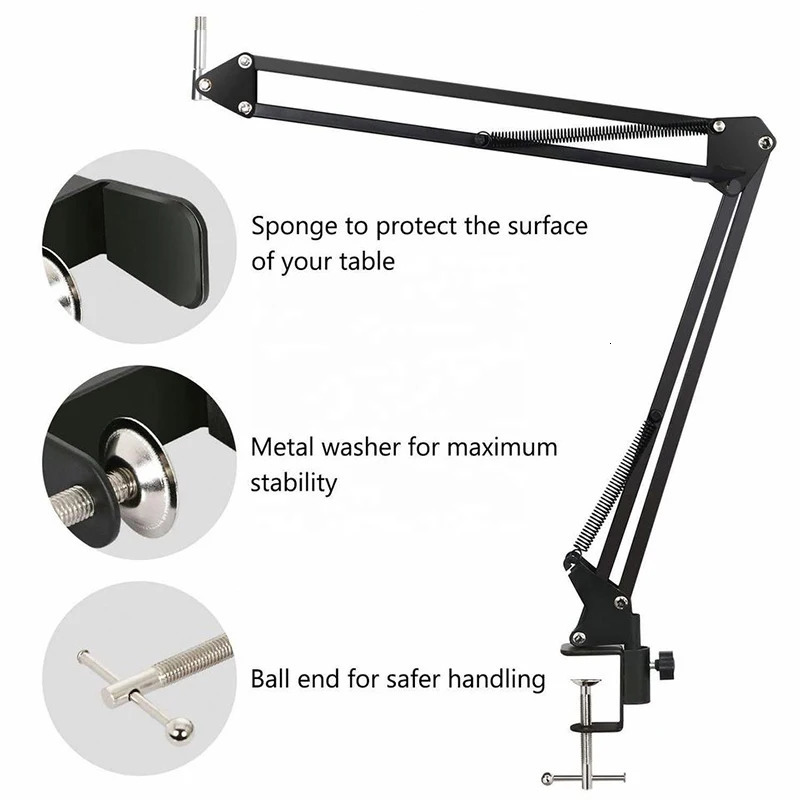 NB-35 Desktop Arm Holder Mic Stand For Bm800 Microphone Stand With A Spider Cantilever Bracket Universal 251215