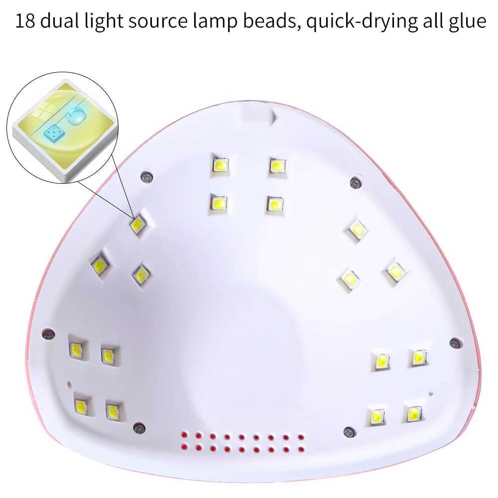 CNHIDS UV Nail Lamp Art Nail Dryer Automatic Sensor Portable LED Gel Nail Dryer Professional Manicure Nail Equipment ToolsT251216