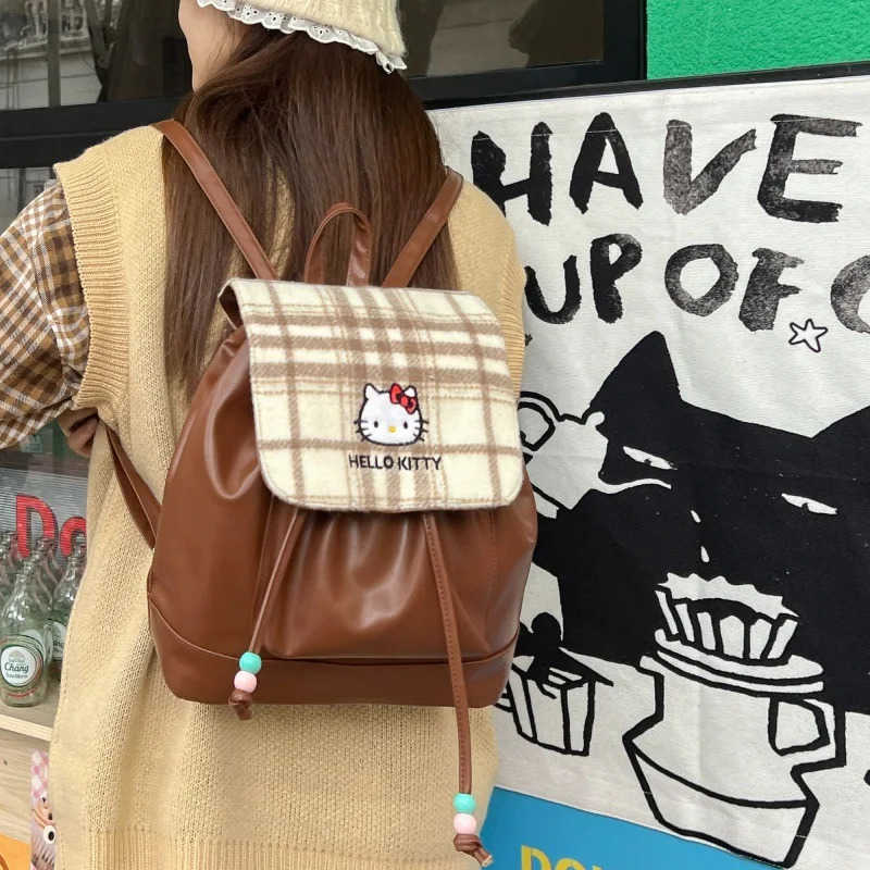 Sanrio Hello Kitty Backpack Women Fashion Satchel Portable Handbags Crossbody Bags Designer Bag Travel Kawaii Backpack Kawaii H2512161