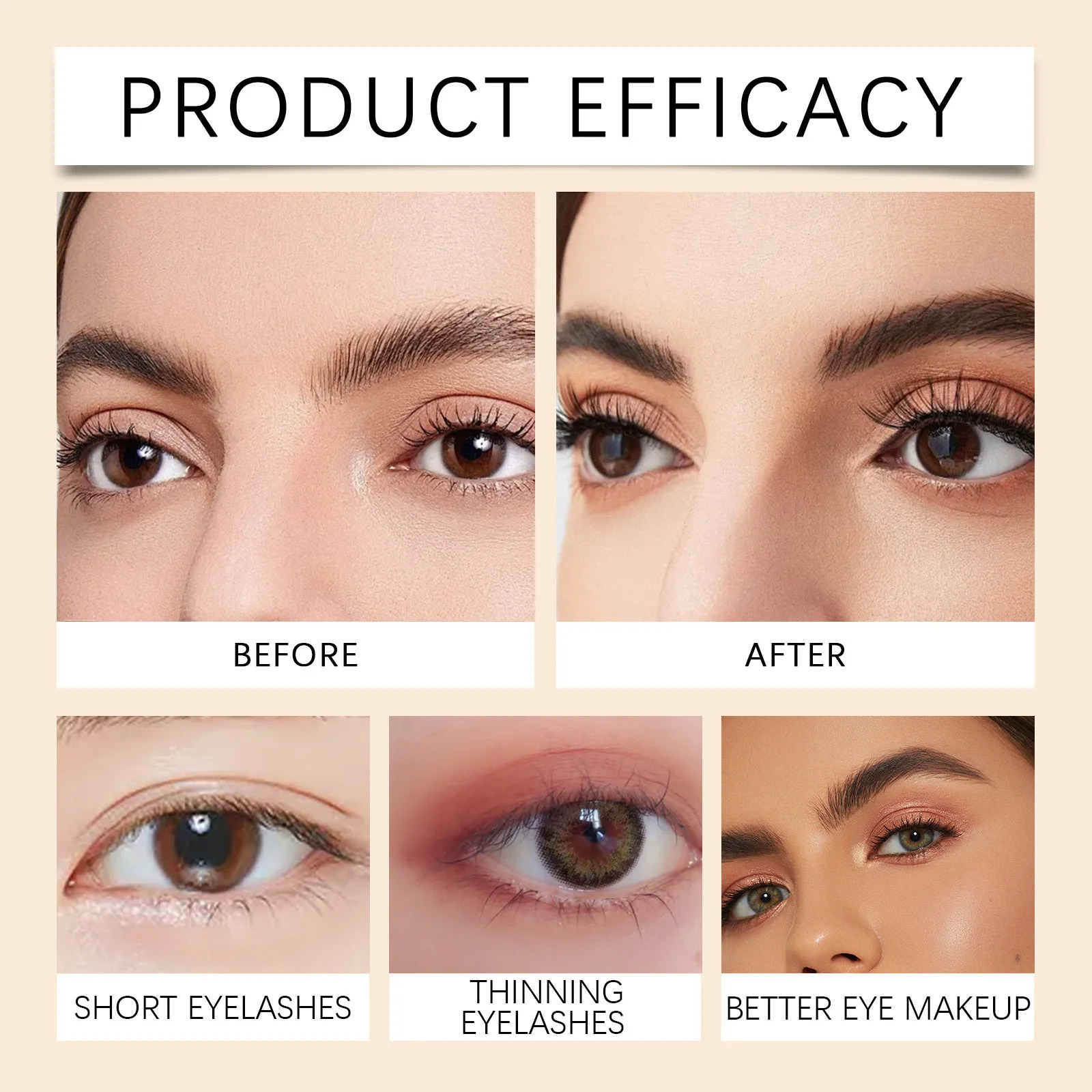 Hoygi 2ml Lash Enhancing Serum Natural Looking Lift and Definition Smudge Proof Flex Hold Formula Clump Free Daily Mascara 251204