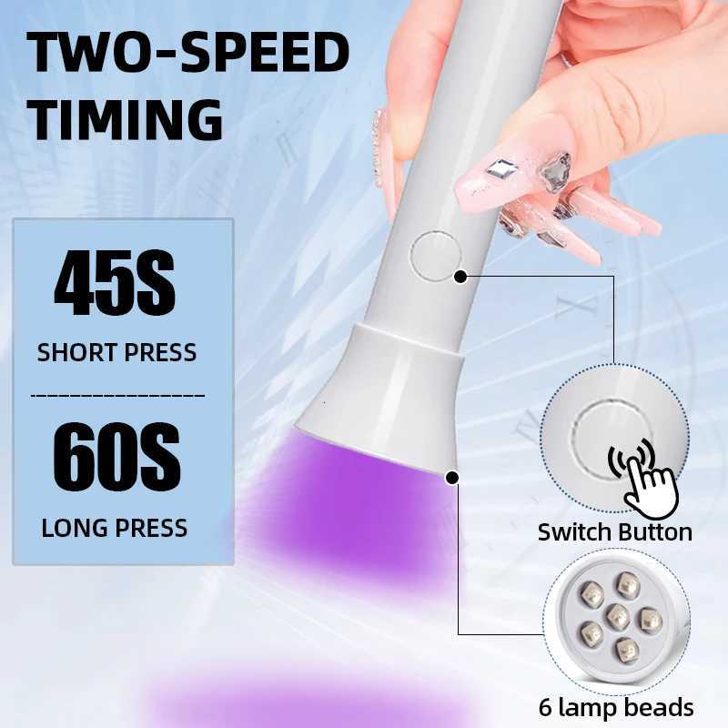 Mini Portable Flashlight Nail Dryer Salon Quick Dry USB Nail Dryer MaChine Professional UV LED Nail Lamp Home Photo ToolsT251216