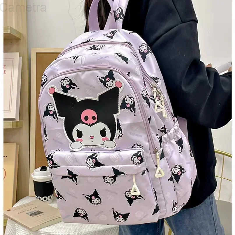 Sanrio Backpack Anime Kuromi Cinnamoroll My Melody Student Bag Large Capacity Women Bag For Children Girls Gift H251216