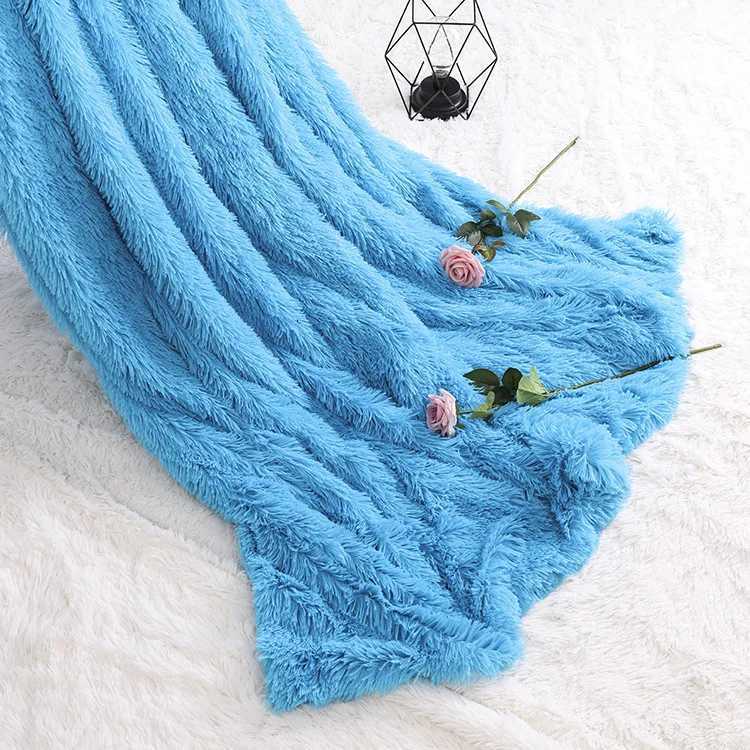 Fur Blanket Super Soft Fuzzy Elegant Cozy Bed Sofa Bedspread Long Shaggy Warm Bedding Sheet Fluffy Fur Throw Blanket H251216 - view 4