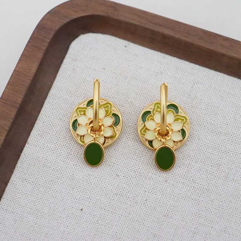 Modern Boho Jewelry Elegant Temperament Color Flower Drop Earrings For Women Female Gifts Delicate Design Ear Accessories G251216