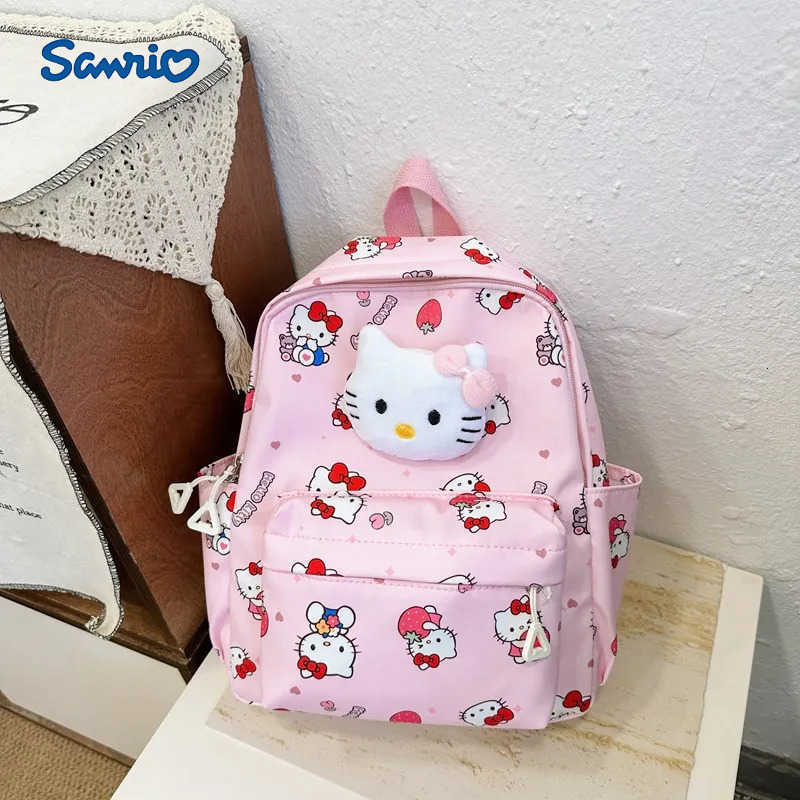 Sanrio School Season Beginners Backpack for Kids Anime Kuromi Cinnamoroll Large Capacity Suitable for Boys and Girls Halloween Gift H251216