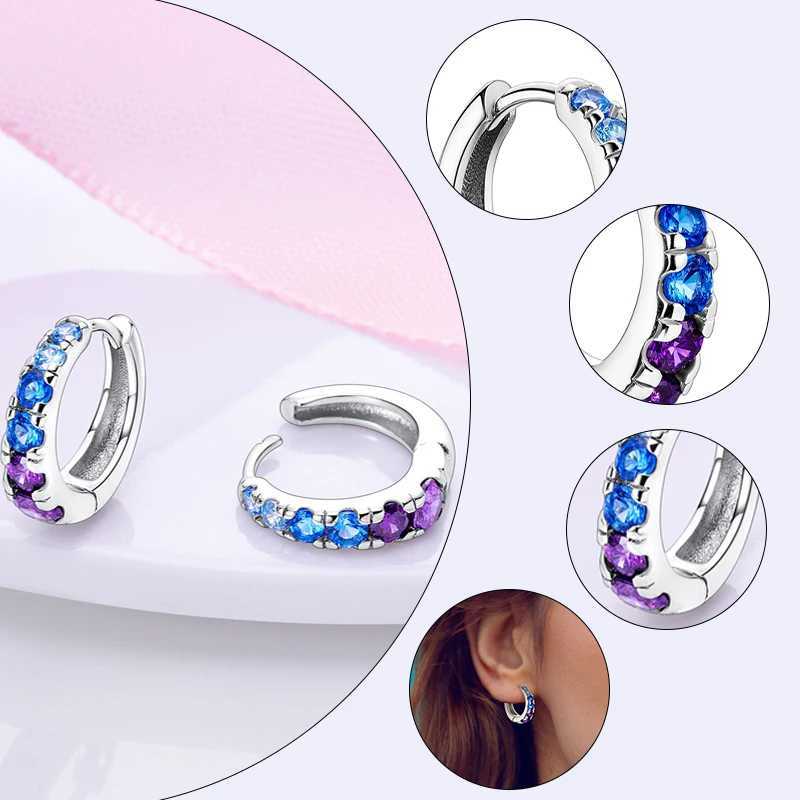 925 Sterling Silver Hoops Earrings Hypoallergenic Hoops Earrings With Zirconia Fashion High Quality Jewelry for Women Girls G251216
