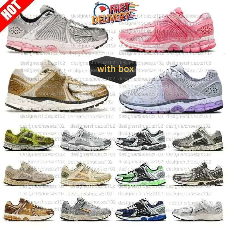 Vomeros 5 Zoom Nikishoes Designer Running Shoes Niki Shoes Mens Women Photon Dust Metallic Pink Roam Silver Gold Thunder Blue Triple Black Sneakers 36-45