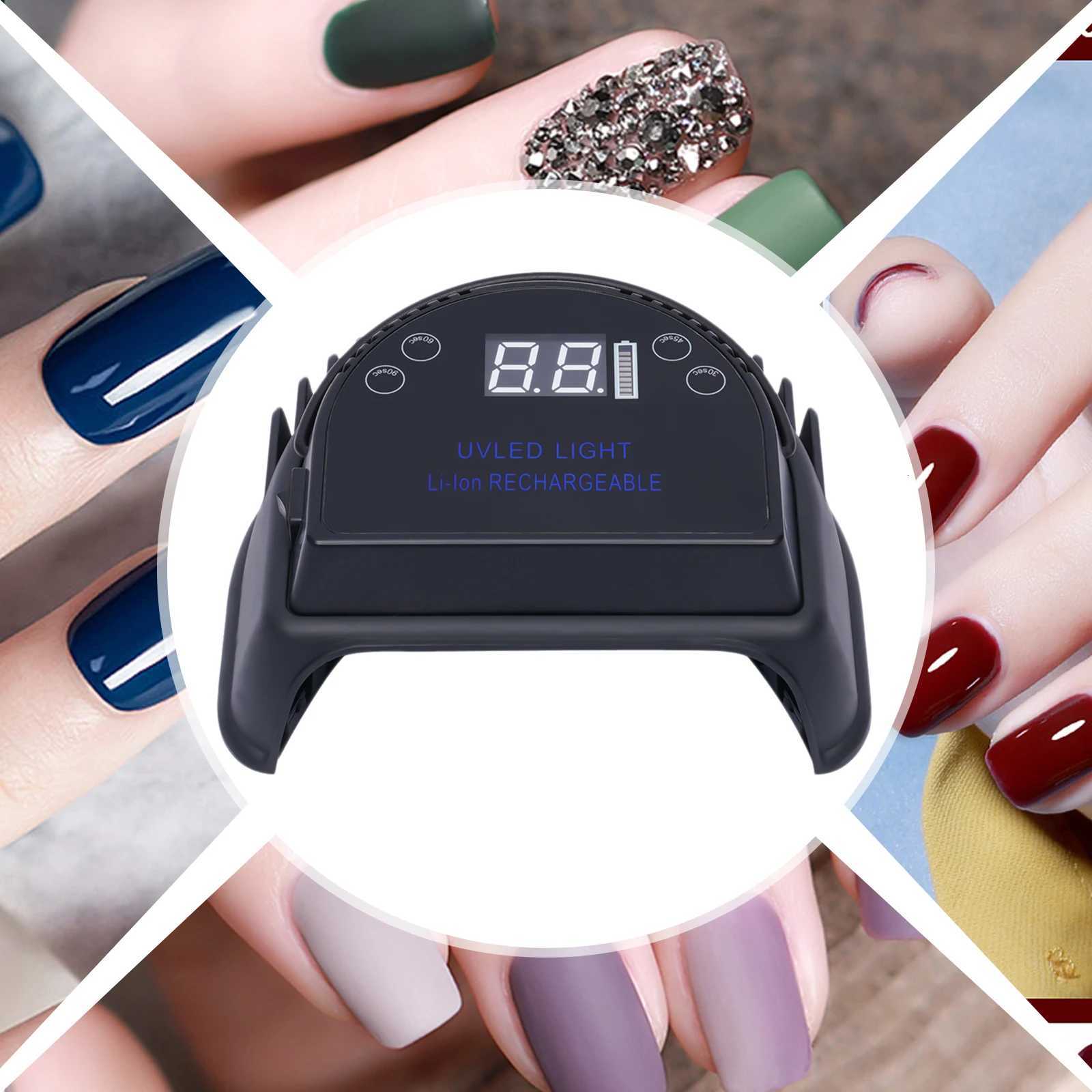 64W UV Nail Polish Lamp Gel Curing Polishing Lamp with 4 Timing Modes Automatic Sensing Mode 36 Beads for Home SalonT251216