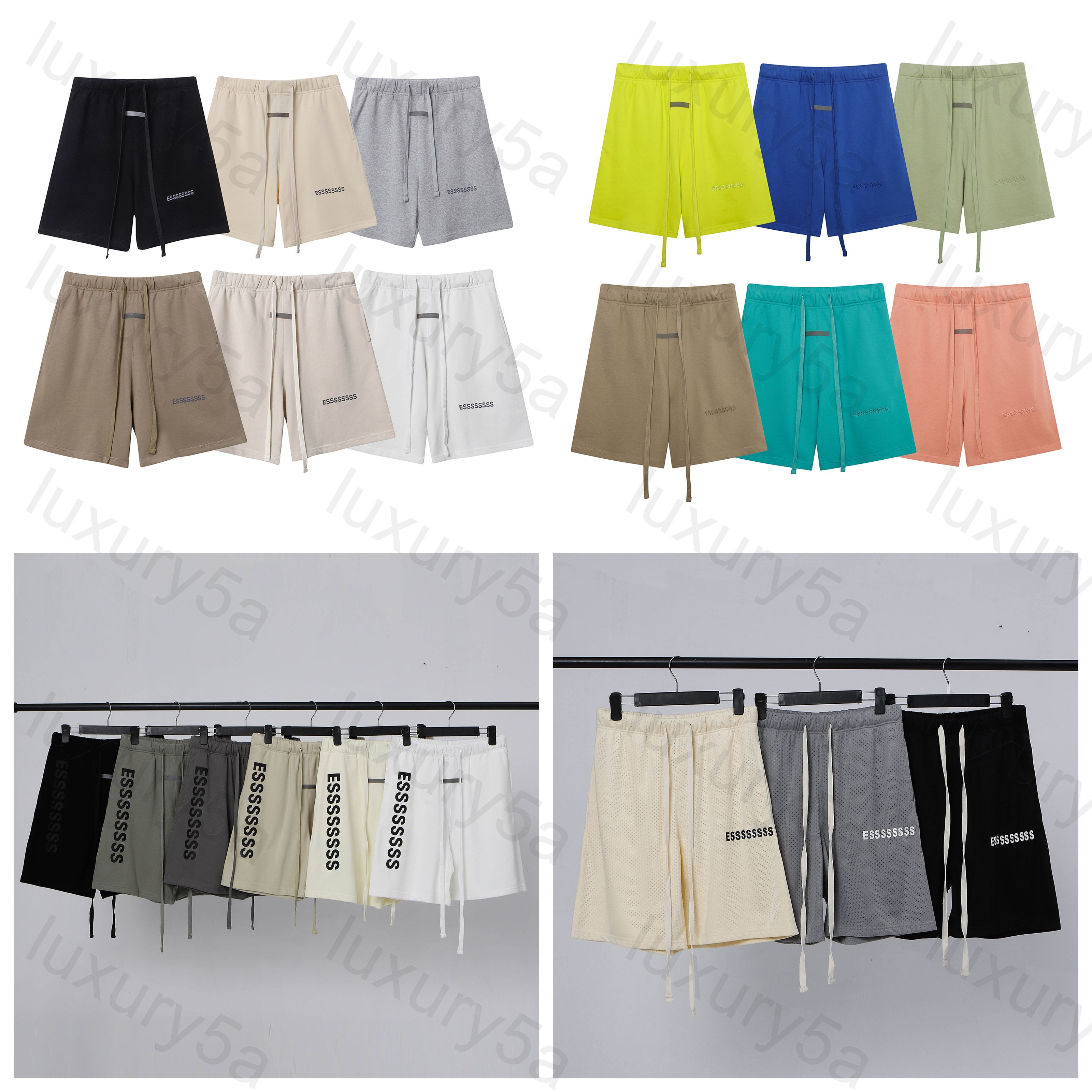 essintals esigner shorts mens shorts womens shorts clothe summer fashion beach pants men high quality cotton hip hop shorts