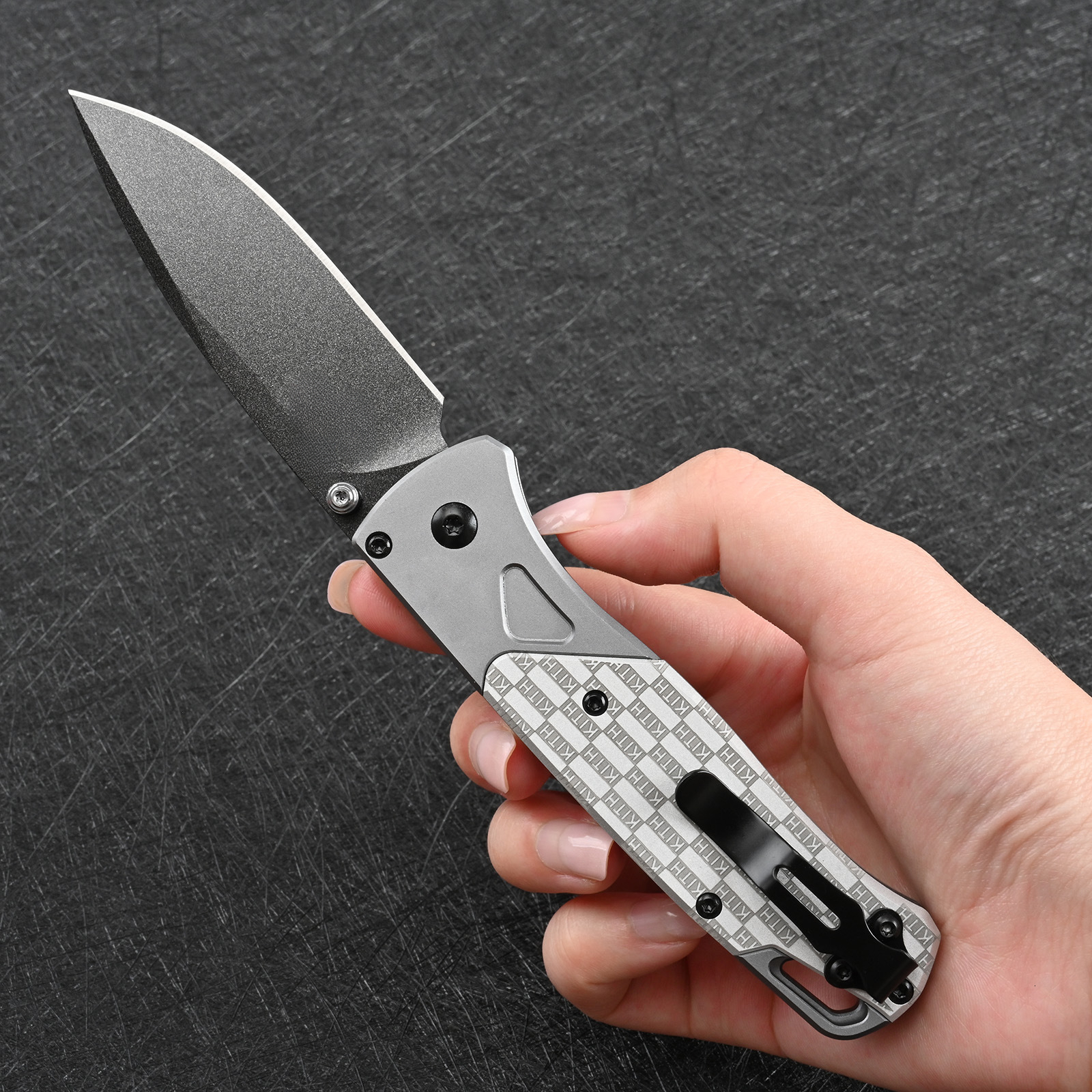 Free Wolf KTH-535 Pocket Folding Knife M390 Blade Aluminium Alloy Handle Bearing Utility Camping Outdoor Survival EDC Knife