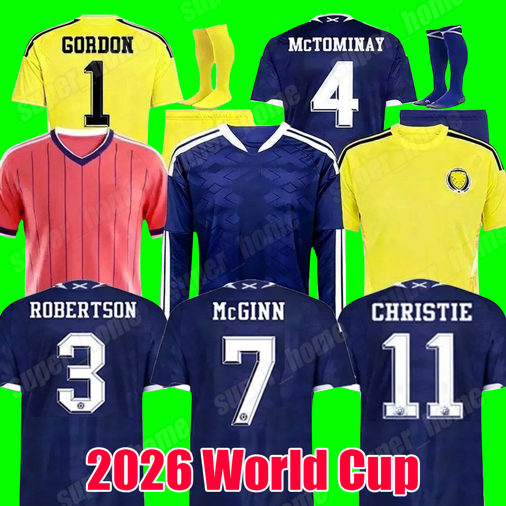 2026 World Cup scotland football shirt Soccer Jerseys ROBERTSON McTominay McGREGOR SHANKLAND MCGREGOR Homemaillot goalkeeper men kids kits unifrom Training