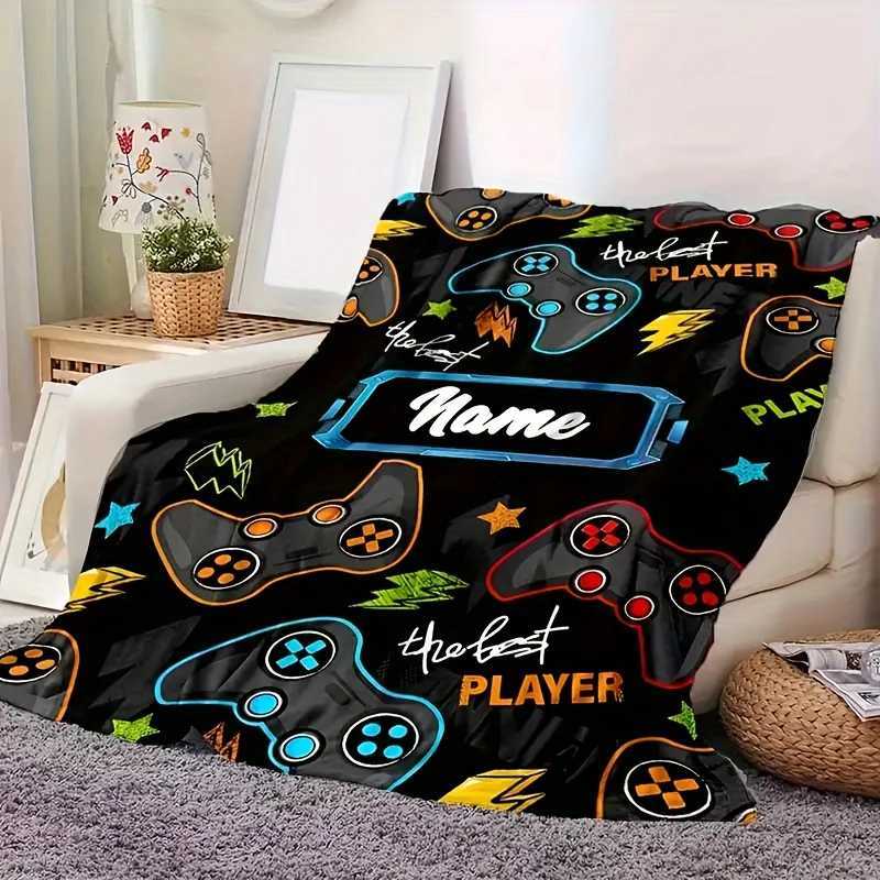The personalized gamepad printed flannel blanket is suitable for beds sofas and modern travel styles all year round H251216 - view 4