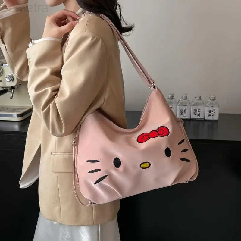 Sanrio Anime Figure Hellokittys Crossbody Bag Girl Tote Bag Large Capacity Backpack Super Light Large Capacity Kawaii Cartoon H251216
