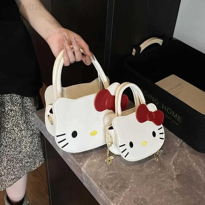 Sanrio Hellokittys Cartoon Crossbody Bag Girl Handbag New Summer Cute Portable One Shoulder Bags for Woman Bucket Bag H251216